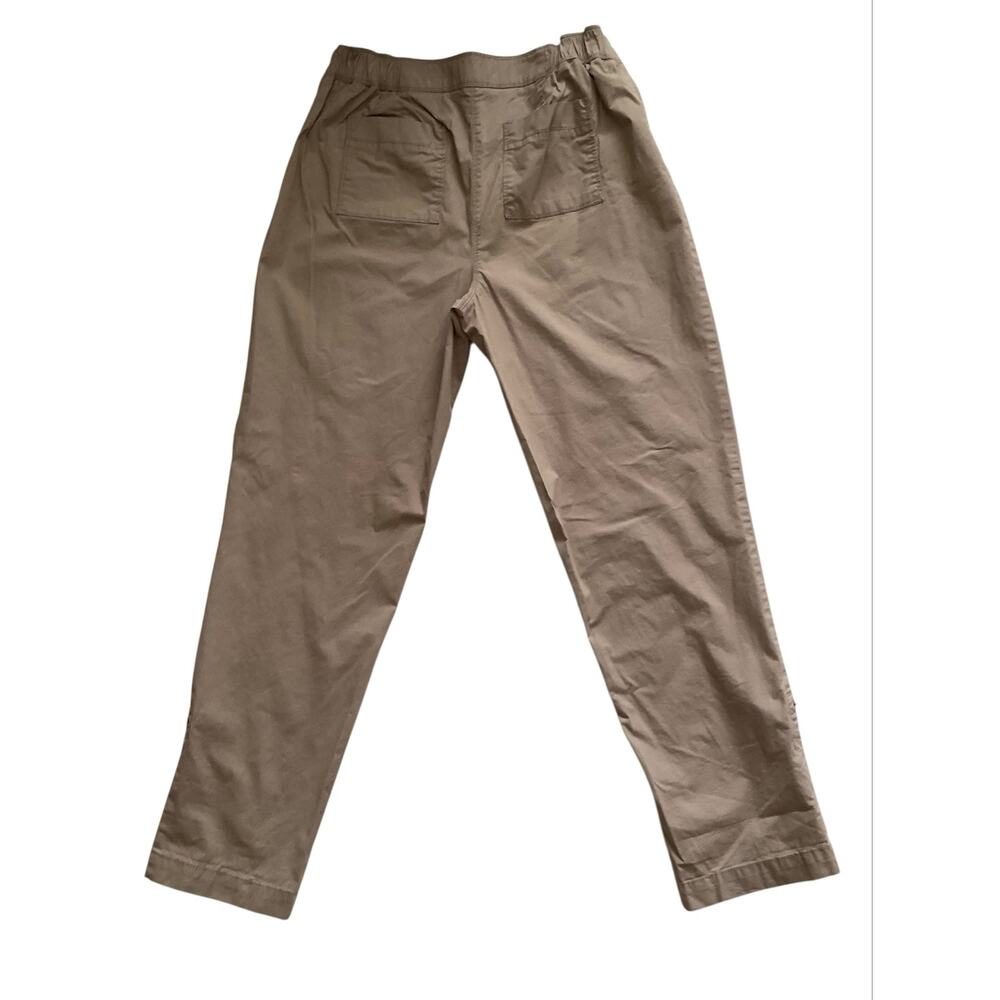 Chico’s Khaki Front Seam Convertible Roll-Cuff Cropped Utility Pants Tan size 2 - Picture 2 of 6